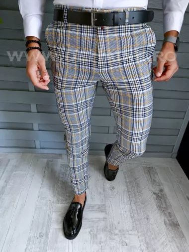 Pantaloni barbati eleganti in carouri B1787 B5-3.1/ E 14-3 E~